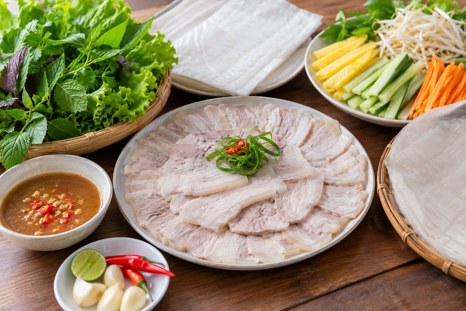 Ảnh minh hoạ: Bánh tráng thịt heo Đà Nẵng: cách ăn, chọn quán