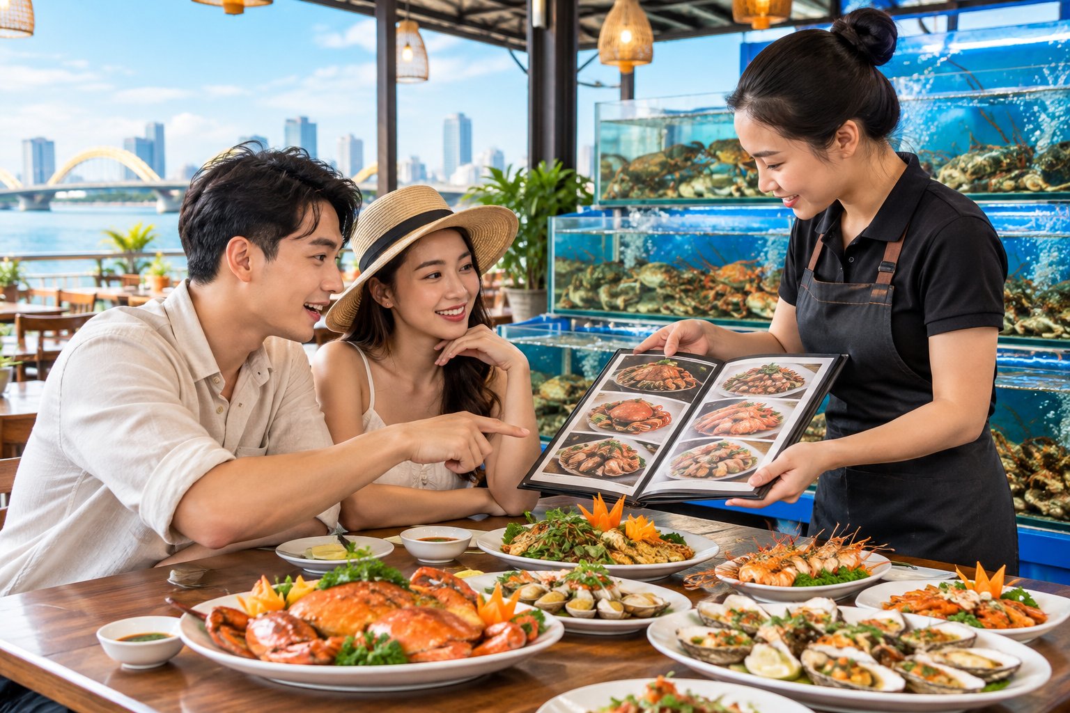 Ảnh minh hoạ: Kinh nghiệm ăn hải sản Đà Nẵng: gọi món rõ giá