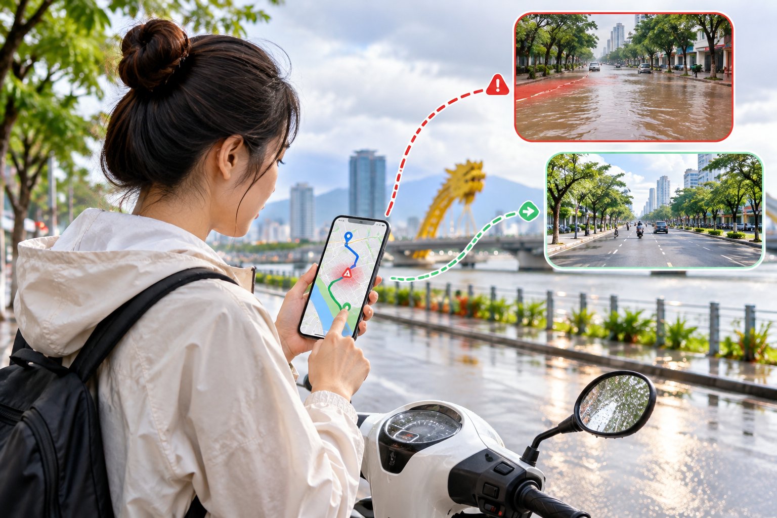 Ảnh minh hoạ: Đi lại ở Đà Nẵng khi ngập: Cách xử lý an toàn
